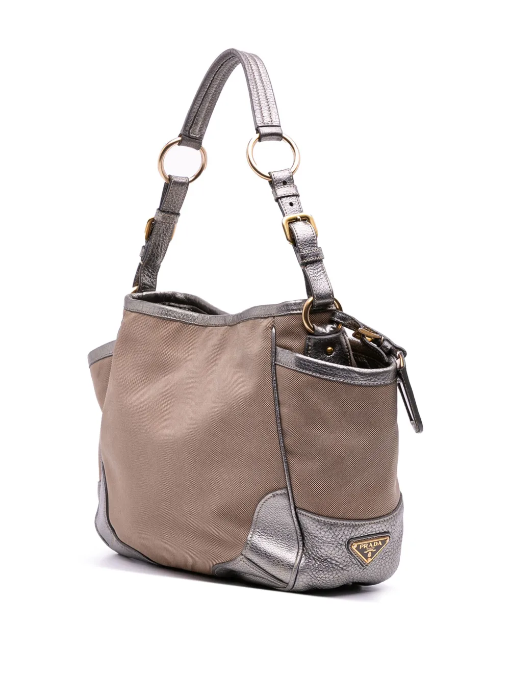 Pre-owned Prada 2010-2025 Canvas Canapa Logo Tote Bag In Brown