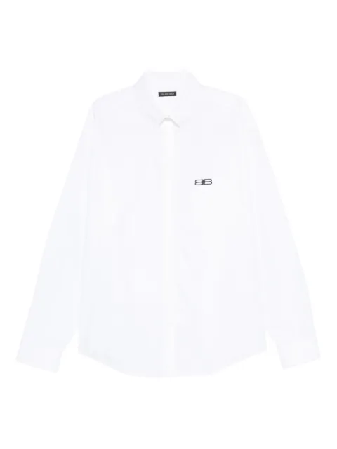 Balenciaga logo-embroidered long-sleeve shirt