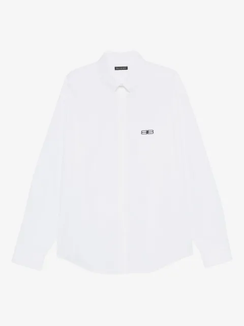 Balenciaga logo-embroidered long-sleeve shirt