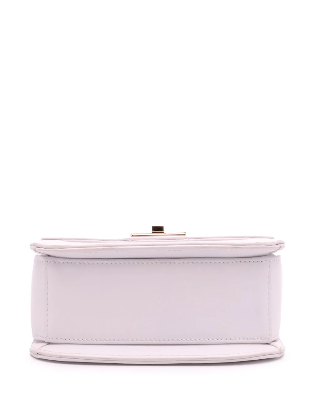 Pre-owned Valentino Garavani 2018-2025 Small Leather Vltn Chain Crossbody Bag In White