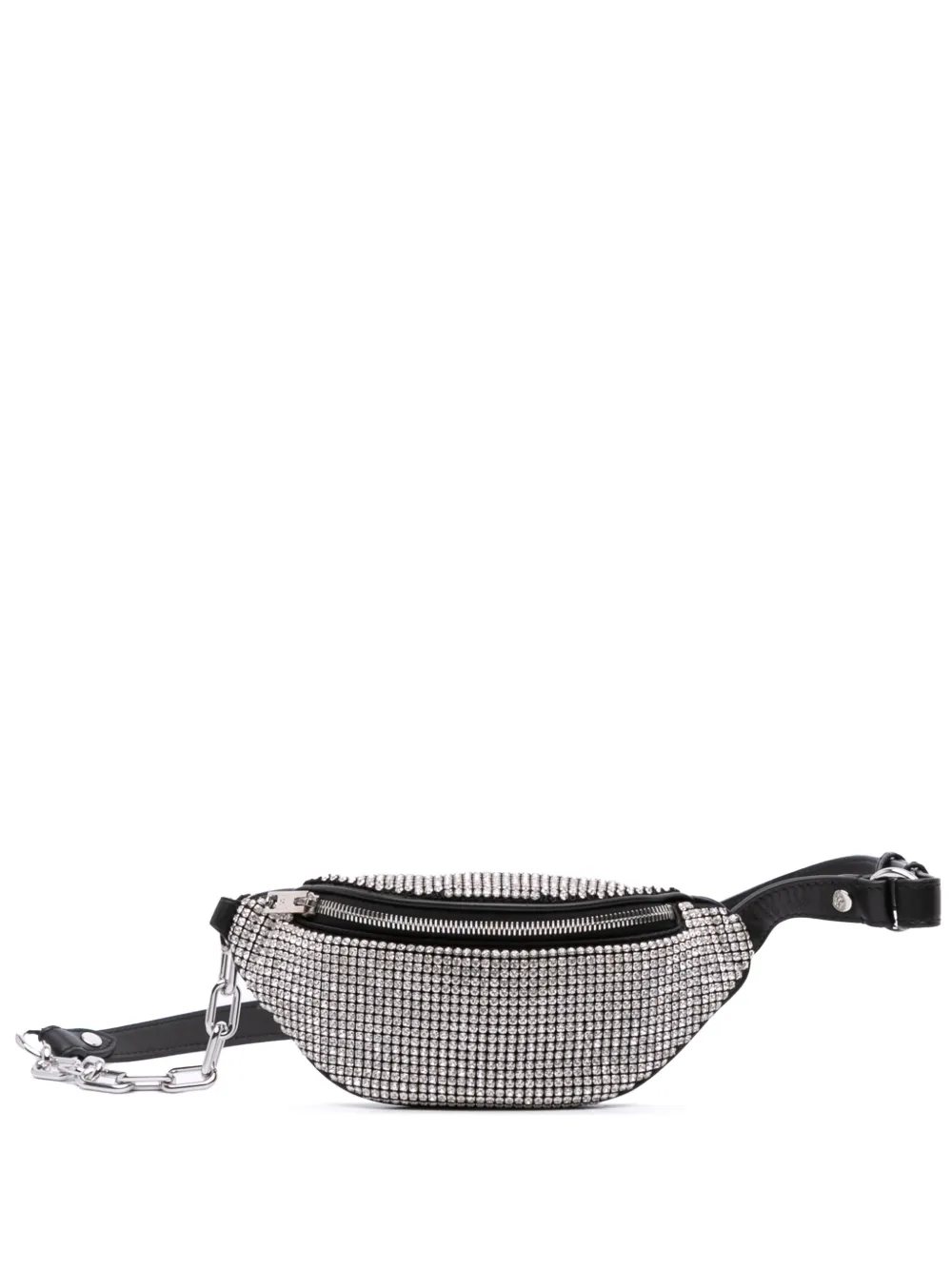 Pre-owned Alexander Wang 2015-2025 Rhinestone Attica Belt Bag In Black