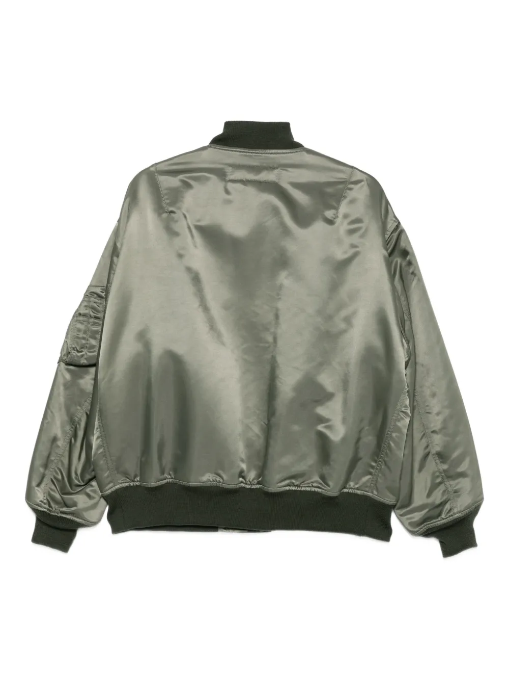 Comme Des Garçons Homme Deux Satin-finish Bomber Jacket In Green
