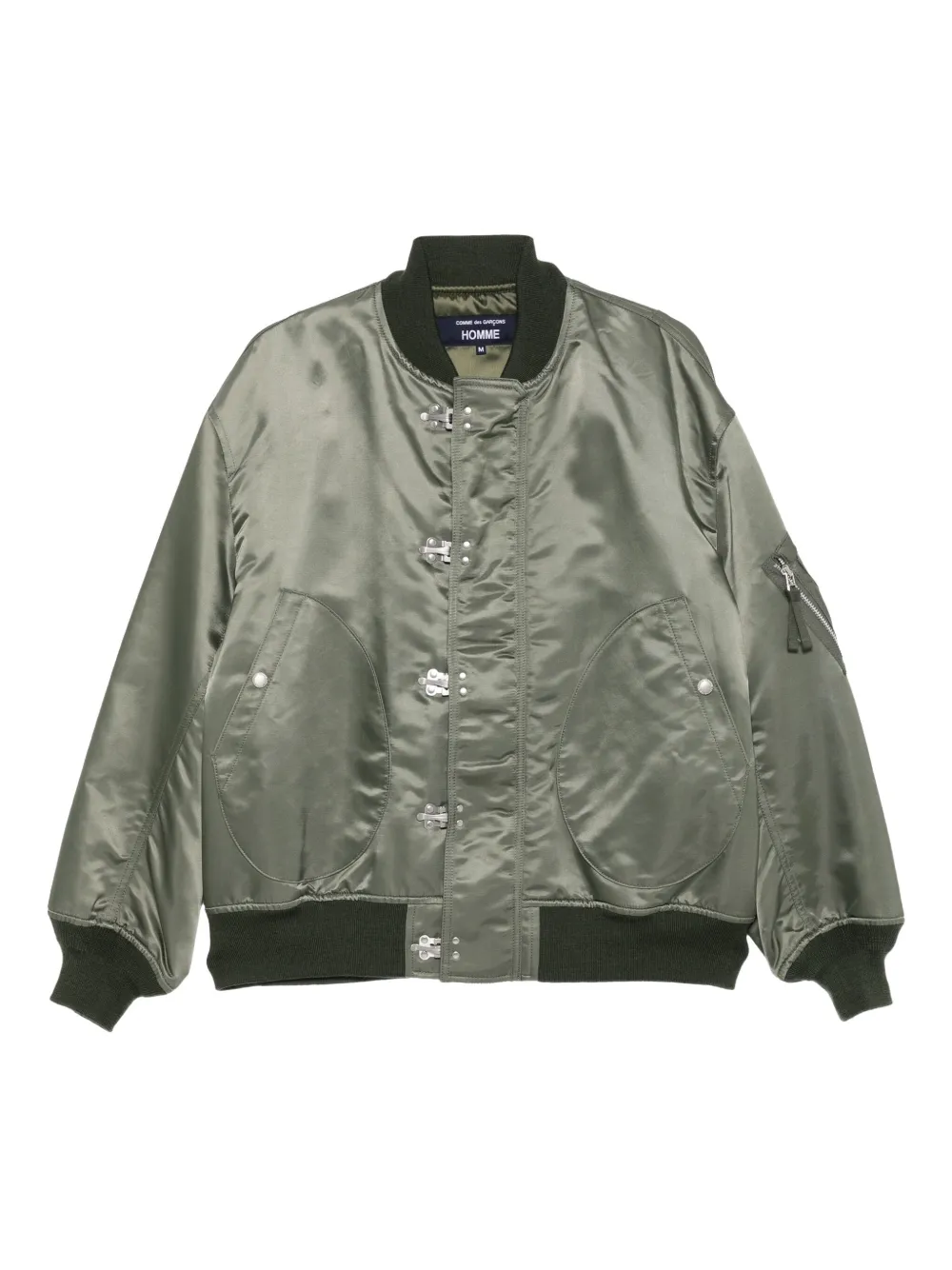 Comme des Garçons Homme satin-finish bomber jacket | Green | Image 1