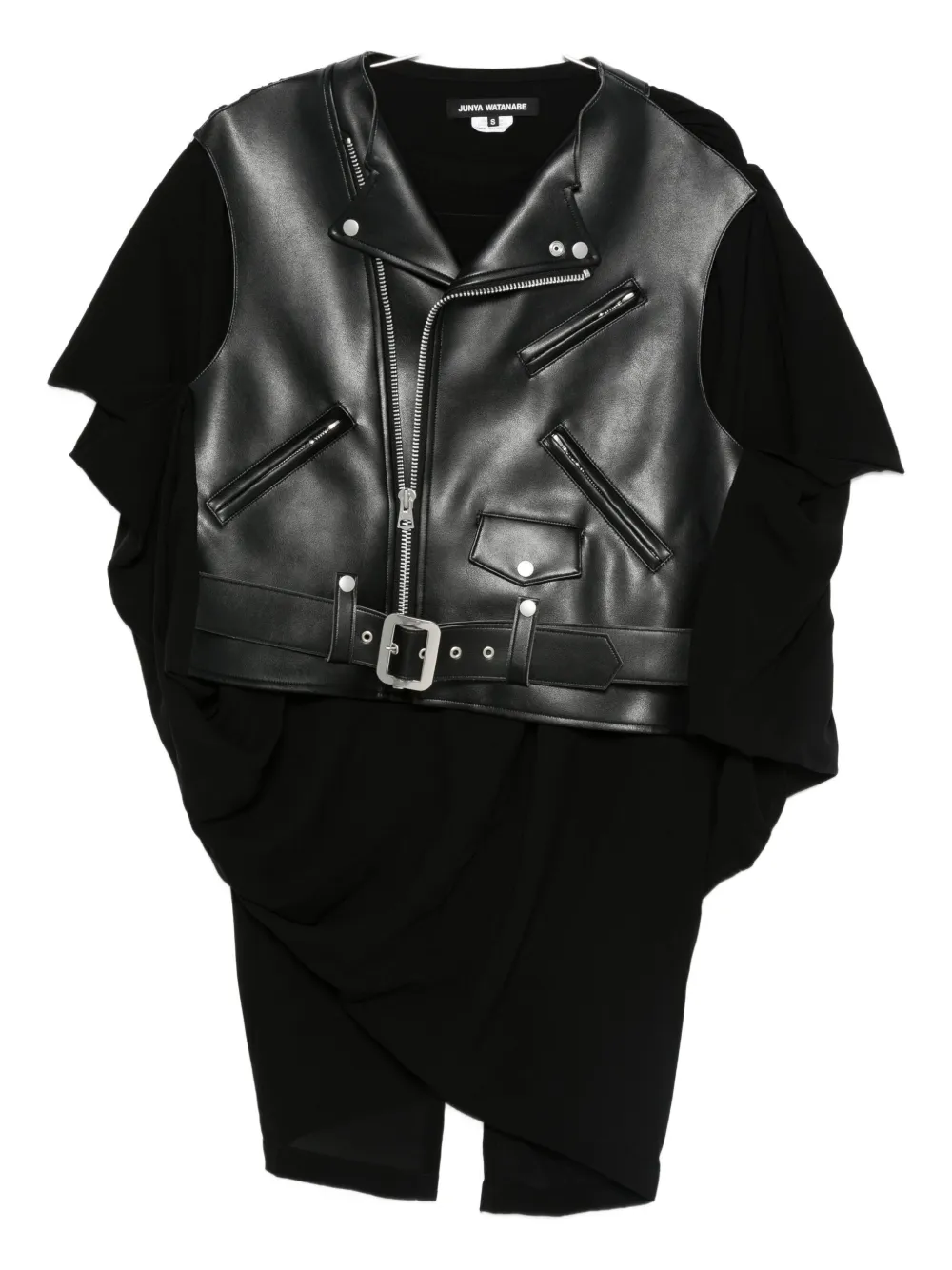 Junya Watanabe Draped Zip-fastening Jacket In Black