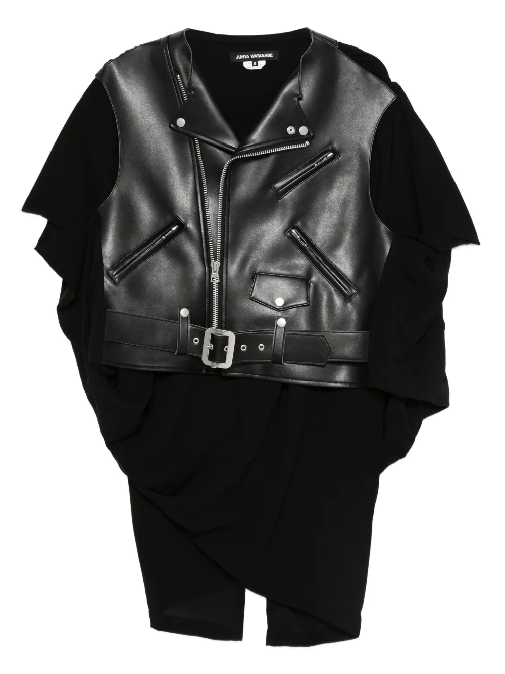 Junya Watanabe draped zip-fastening jacket | Black | Image 1