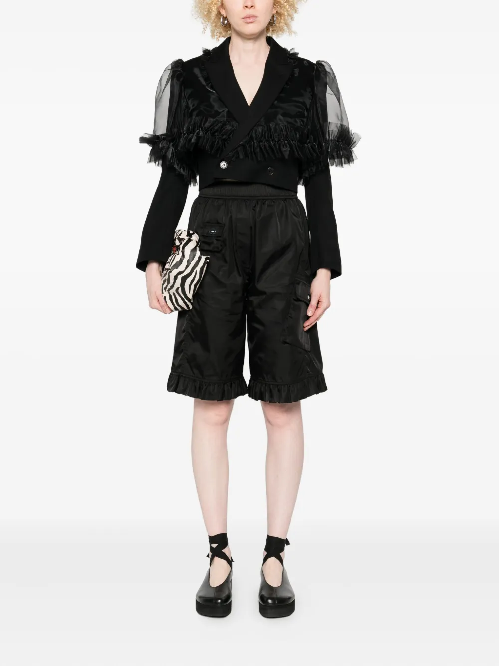 Noir Kei Ninomiya ruffle-trimmed jacket | Cropped Jackets | Image 2