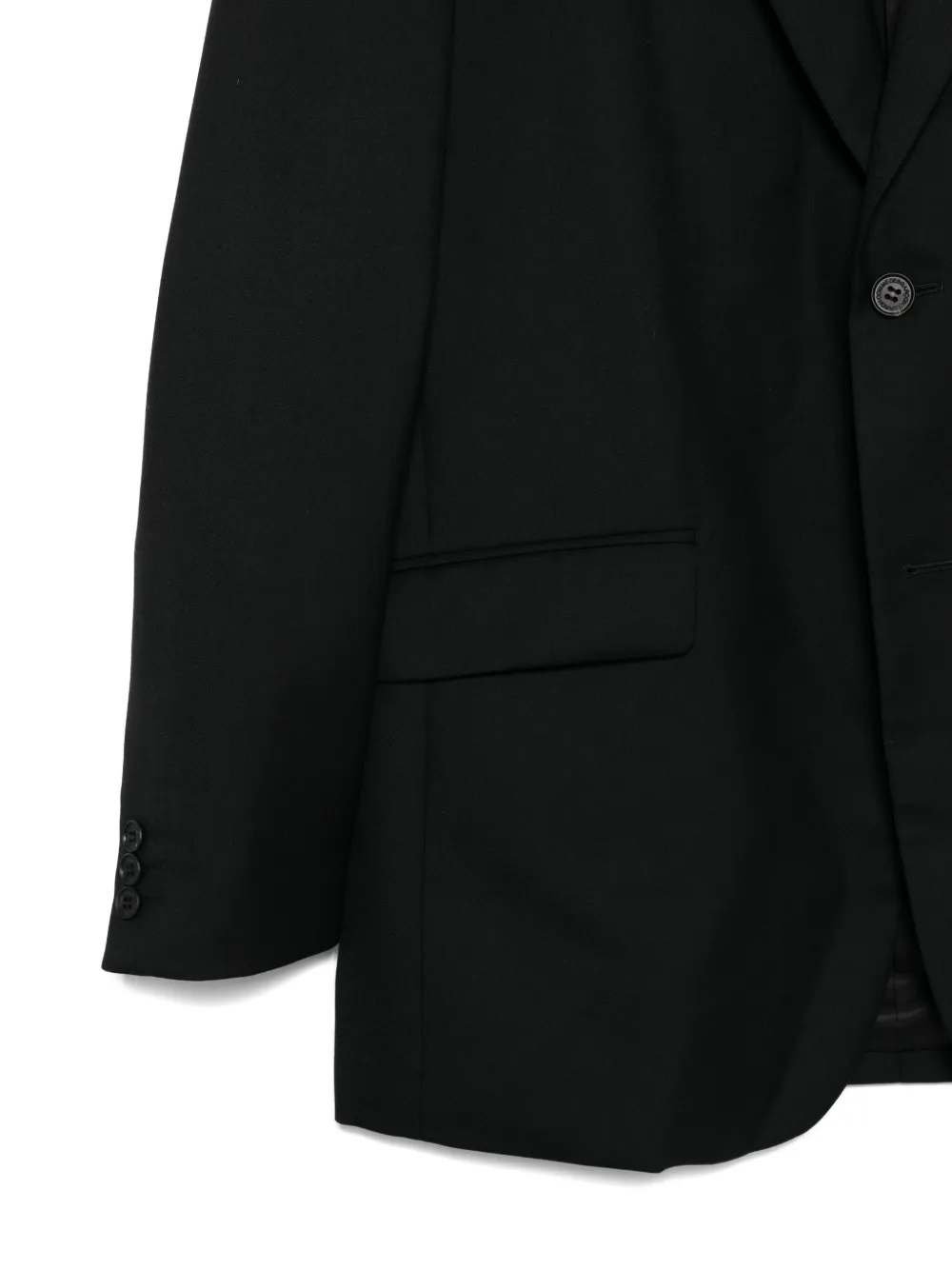 Comme Des Garçons Homme Deux Single-button Wool Blazer In Black