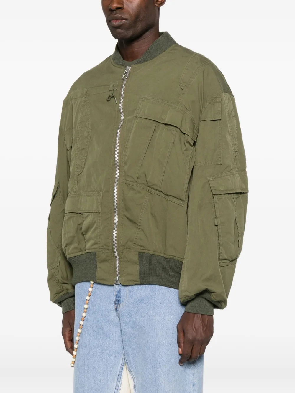 Junya Watanabe Multi-pocket Bomber Jacket In Green