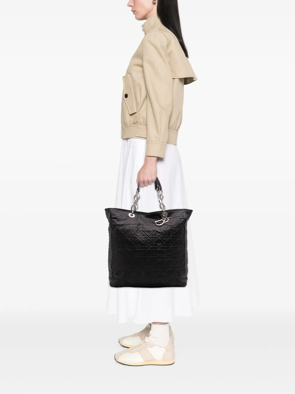 Christian Dior Pre-Owned 2008 Large Lambskin Cannage Lady Dior Soft Shopping tote bag | Pre-Owned | Image 2