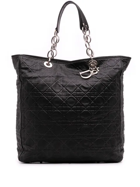 Christian Dior Pre-Owned tote Large Lambskin Cannage Lady Dior Soft Shopping 2008