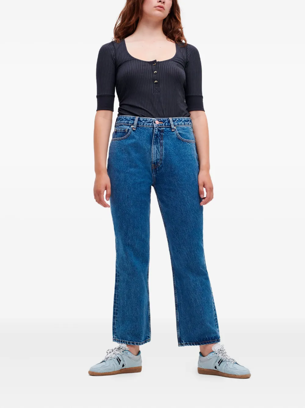 GANNI Straight jeans - Blauw