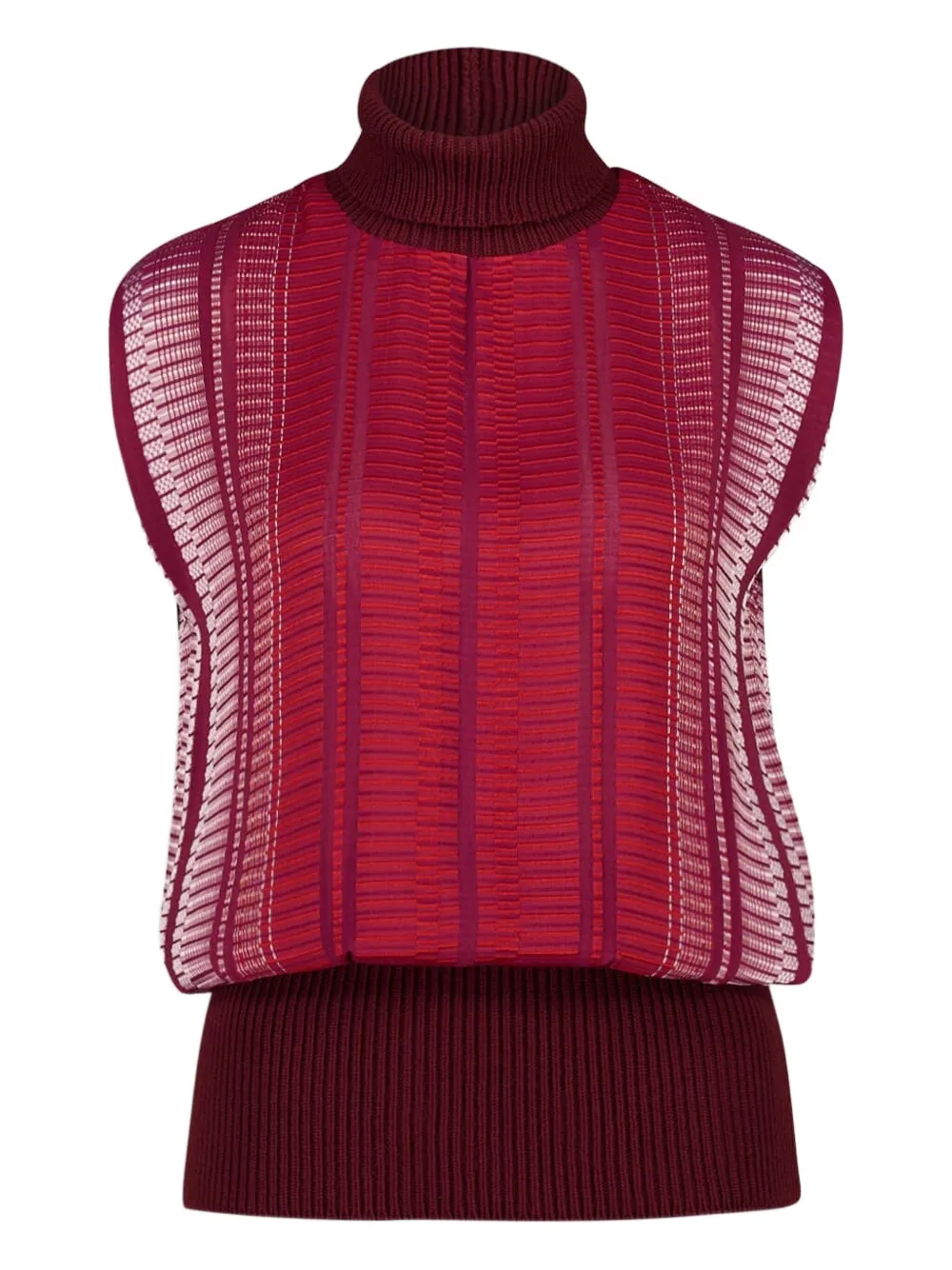 Zeus+Dione turtleneck knitted vest | Red | Image 1