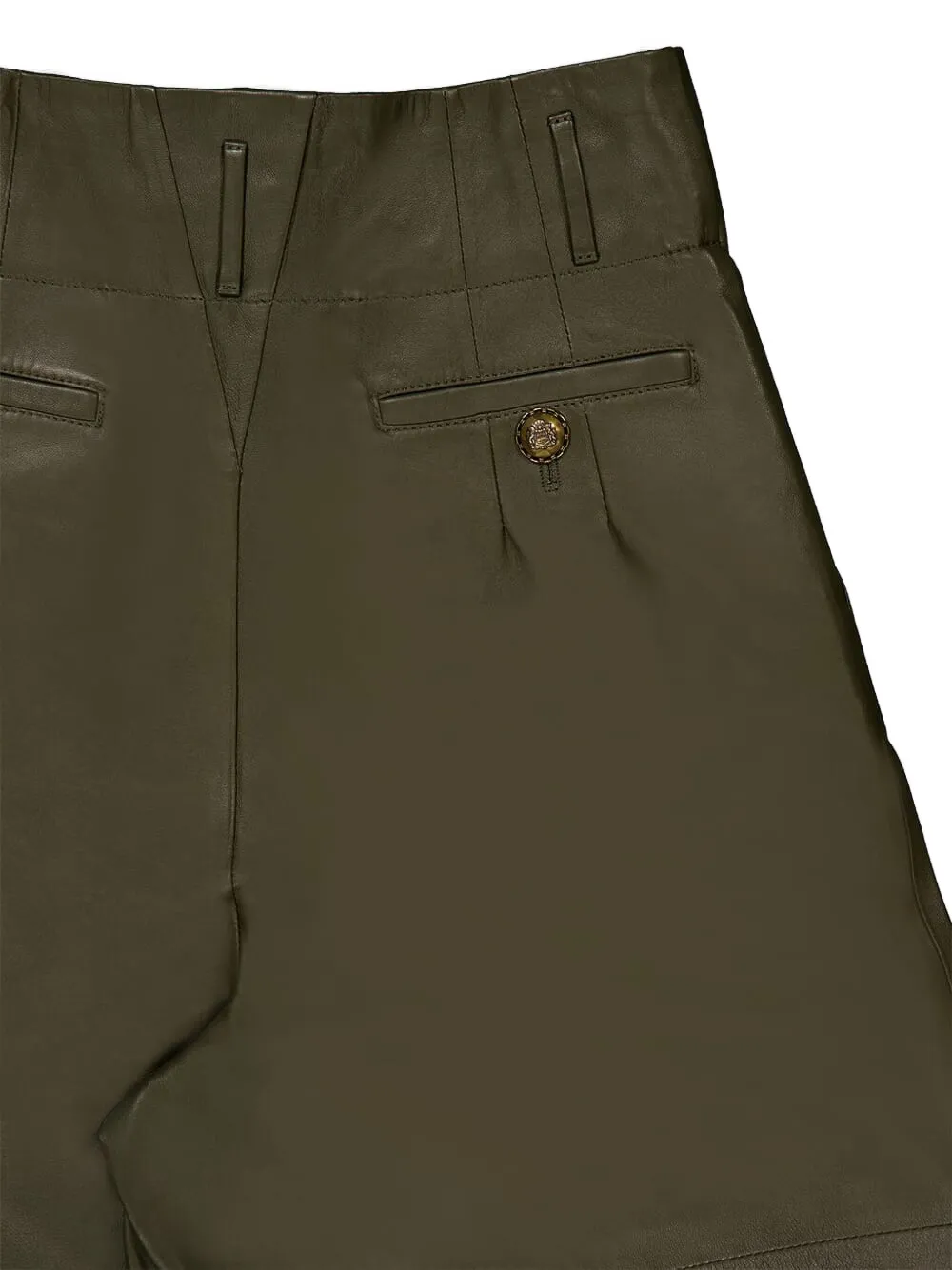 Zimmermann Tailored Leather Trousers In Green