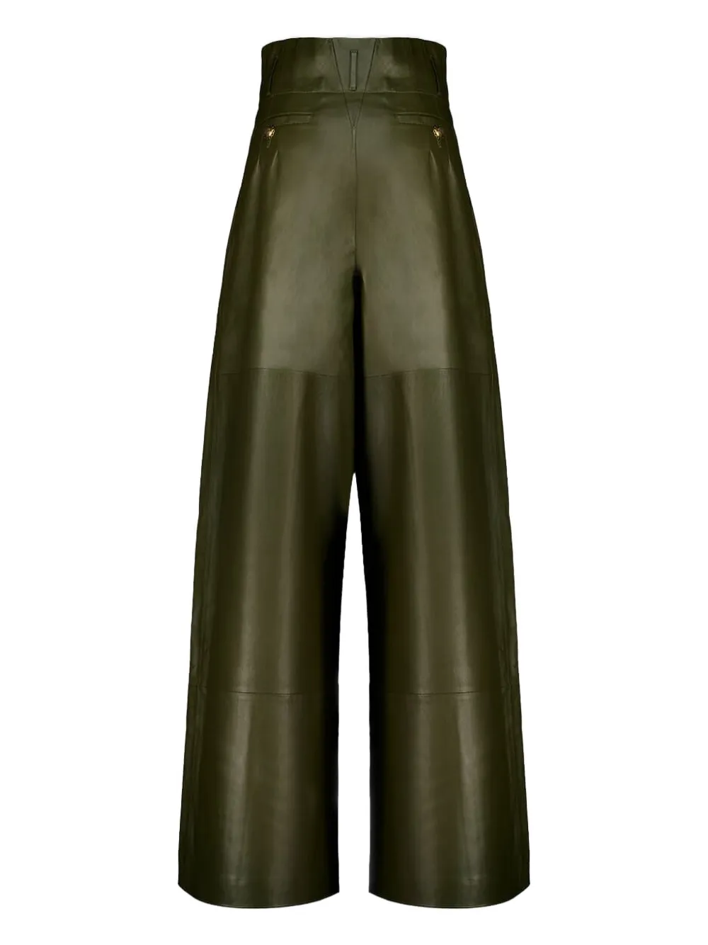 Zimmermann Tailored Leather Trousers In Green