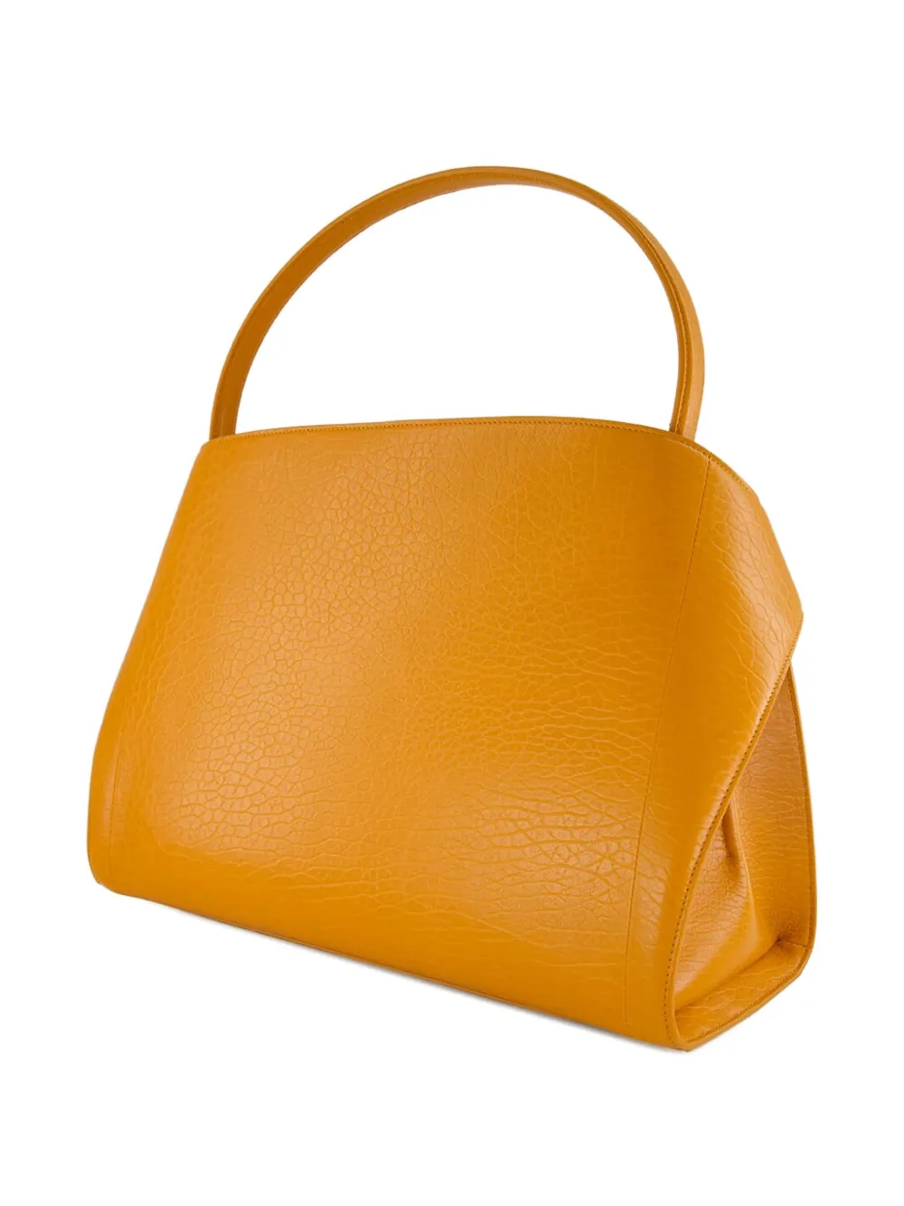 Ferragamo Medium Hug Maxi-grain Leather Shoulder Bag In Orange