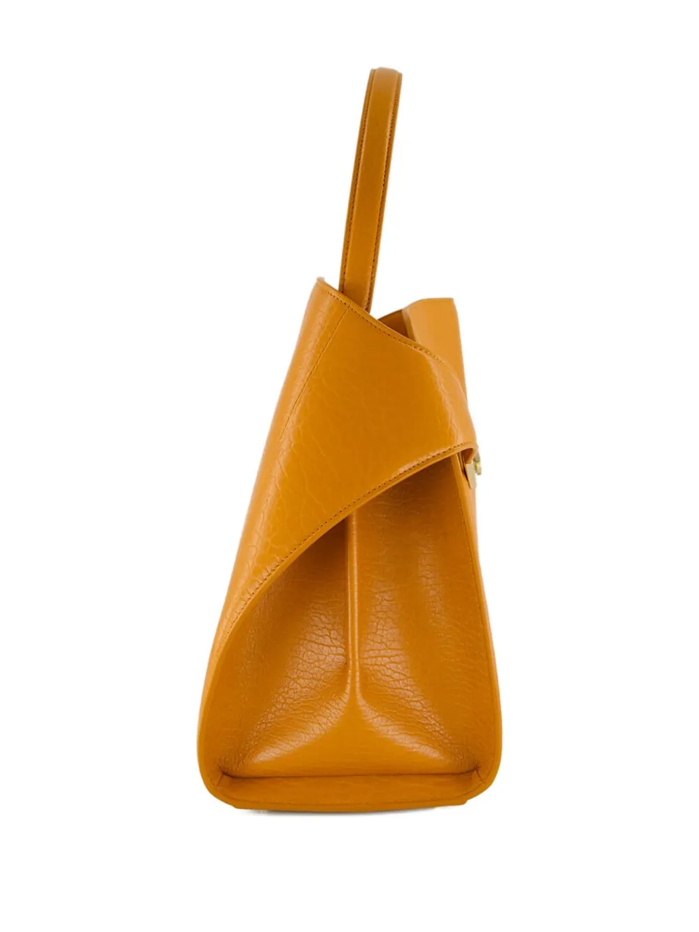 Ferragamo Medium Hug Maxi-grain Leather Shoulder Bag In Orange