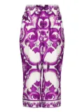 Dolce & Gabbana Majolica-print palazzo pants - Purple