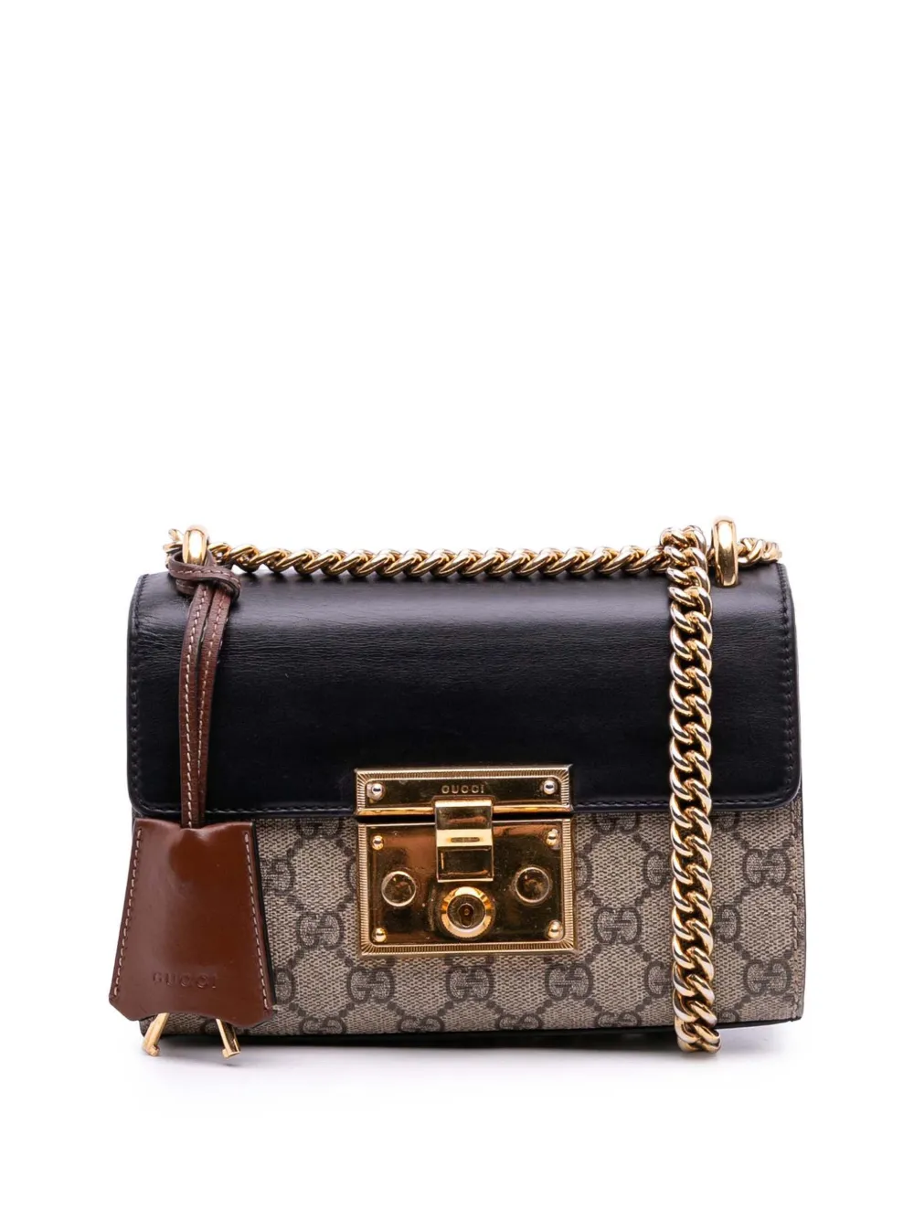 Gucci Pre-Owned 2016-2025 Small GG Supreme Padlock crossbody bag | Brown | Image 1