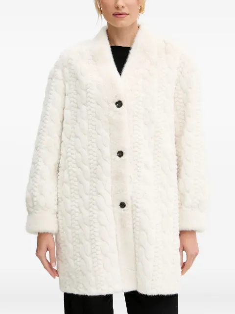 Ermanno Scervino cable-knit buttoned coat
