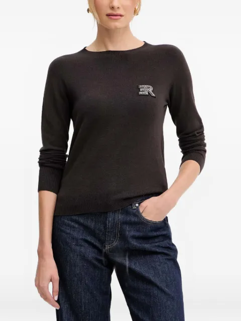 Ermanno Scervino crew-neck logo-appliqué sweater
