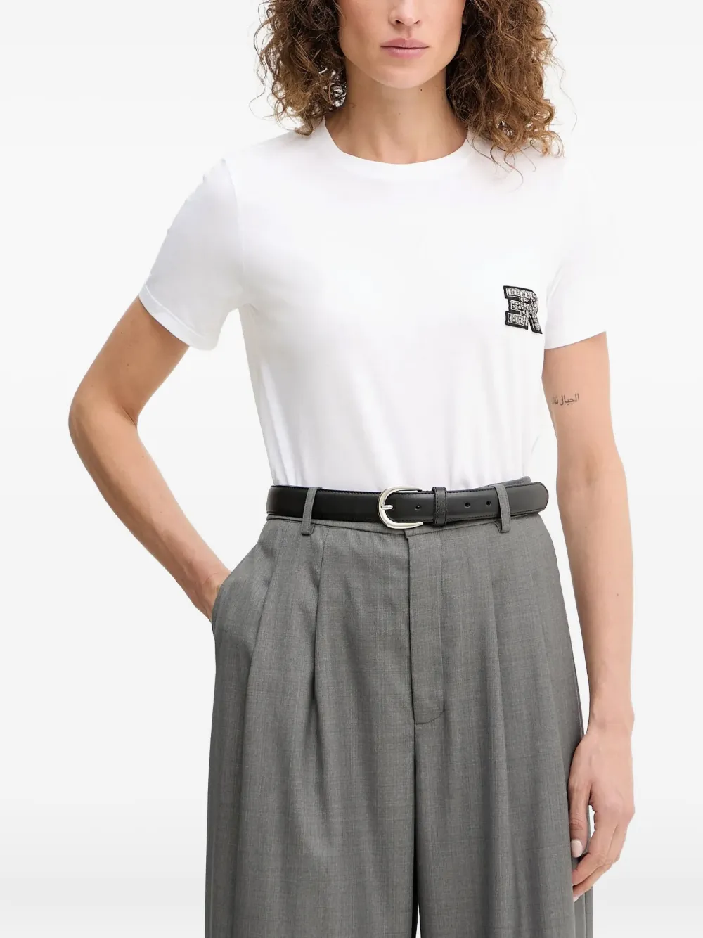 Ermanno Scervino logo-appliqué short-sleeve T-shirt - Bianco