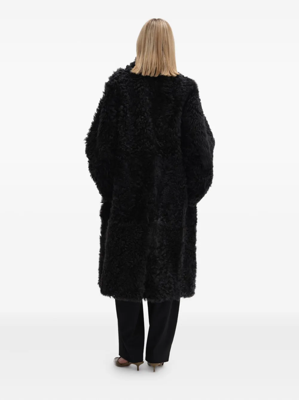 Remain Birger Christensen Leather Reversible Coat In Black