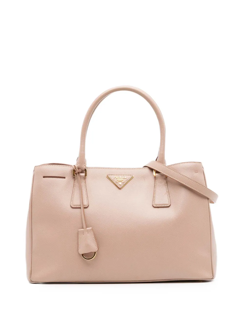 Pre-owned Prada 2010-2025 Small Saffiano Lux Galleria Satchel In Pink