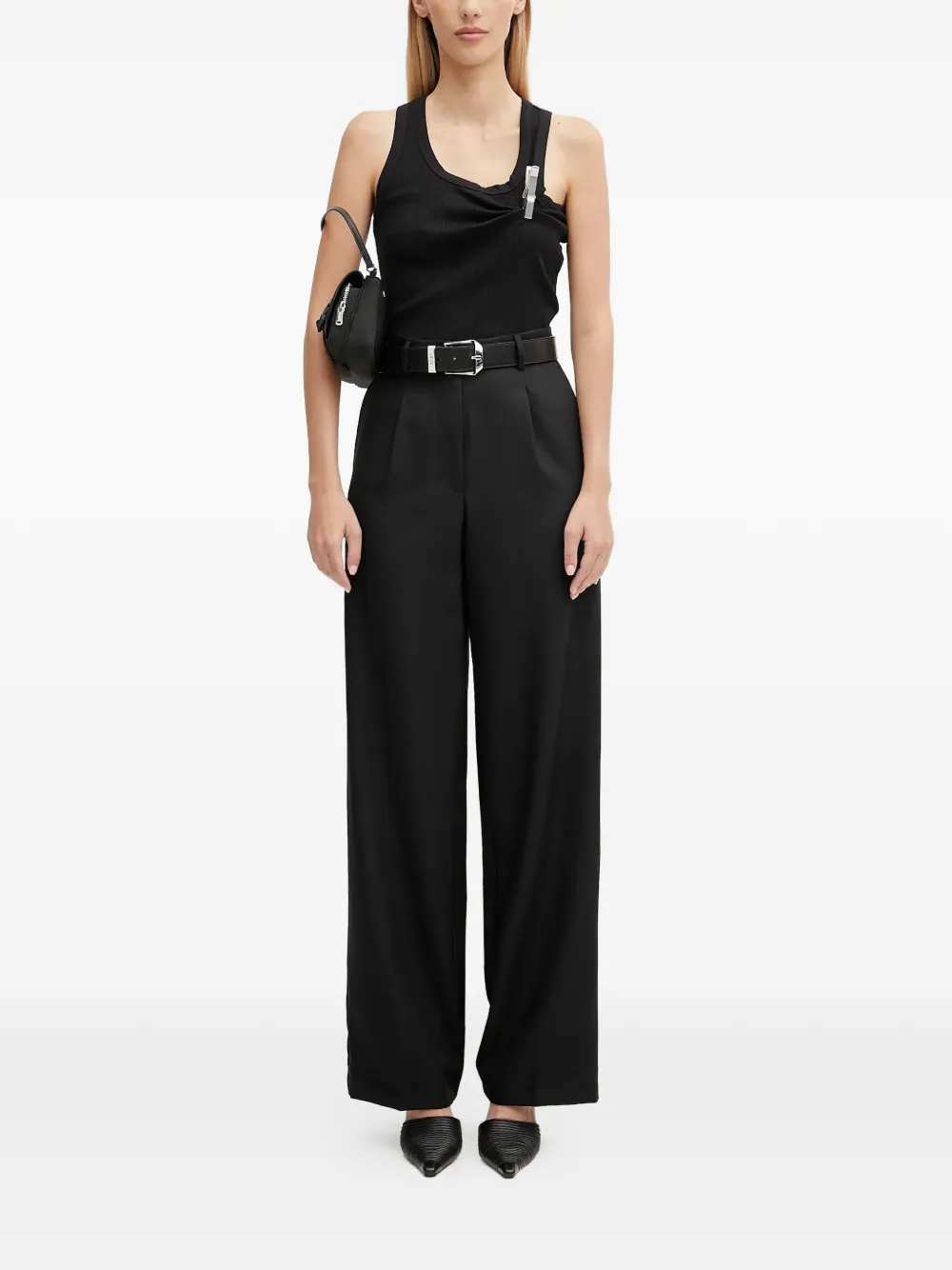 Fiorucci button pleated trousers - Zwart