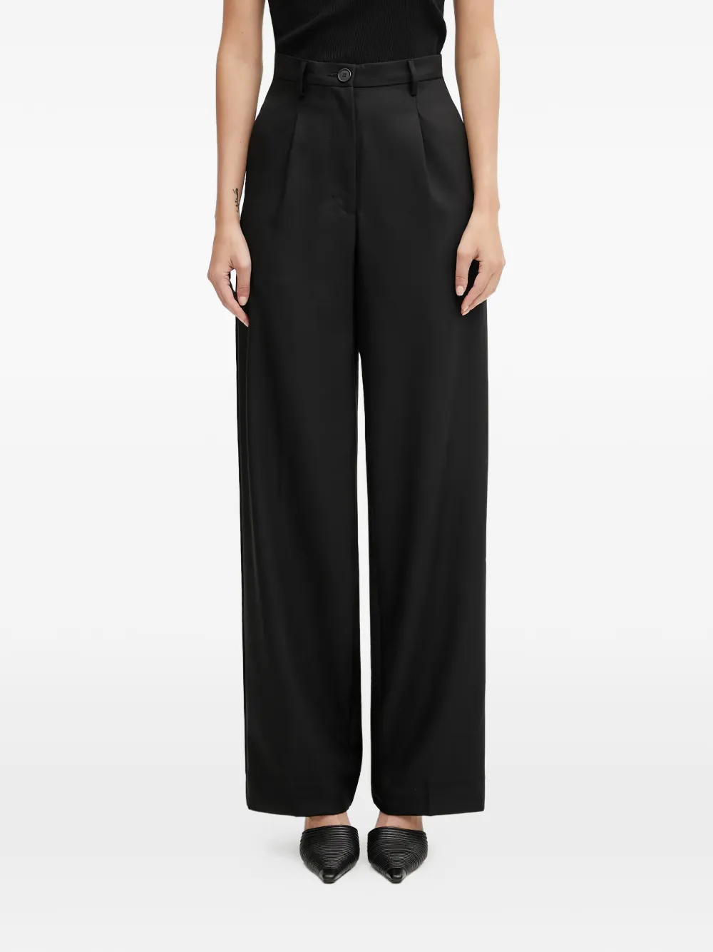 Fiorucci button pleated trousers | Black | Image 1