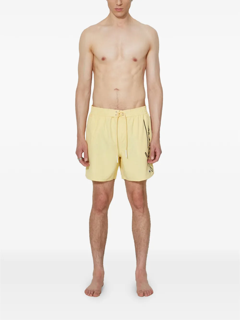 Lacoste Zwembroek met logoprint Geel