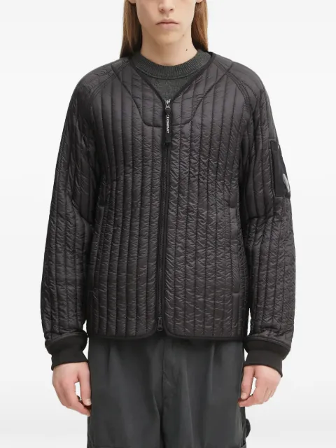 C.P. Company quilted logo-patch jacket