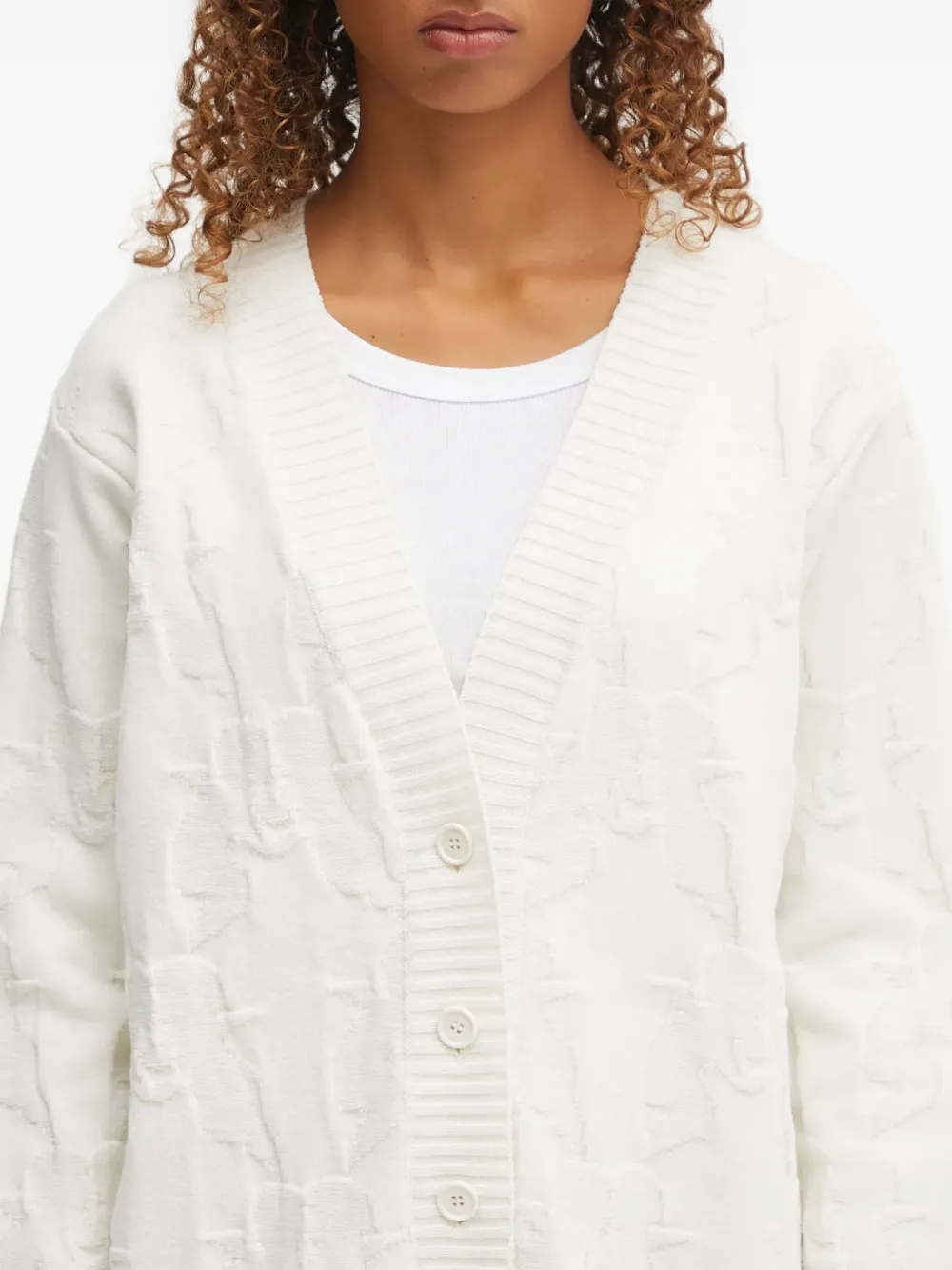 Fiorucci Vest met knopen en textuur Wit