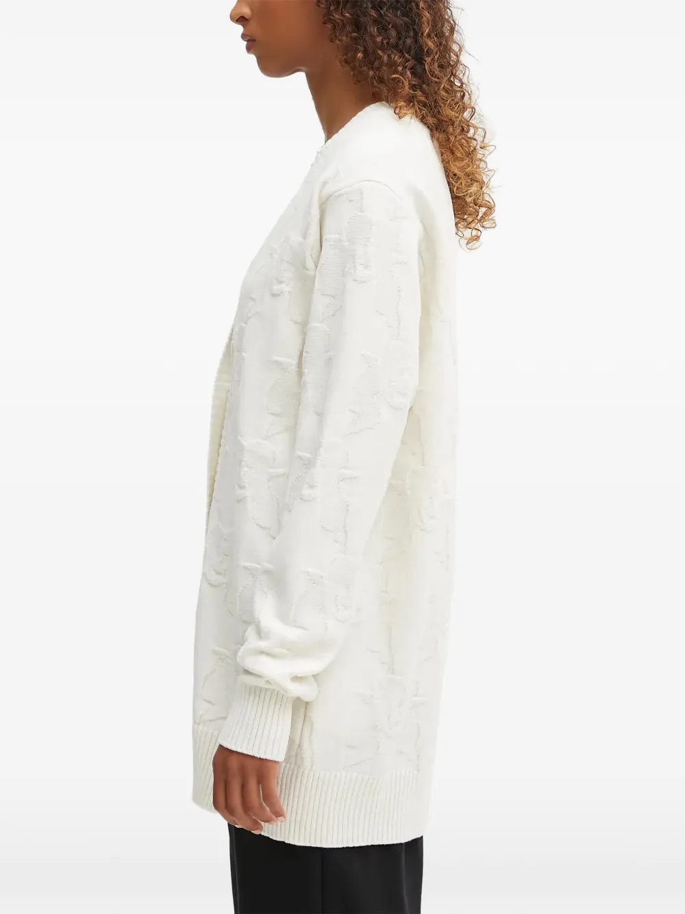  Fiorucci Buttoned Textured Cardigan - White 