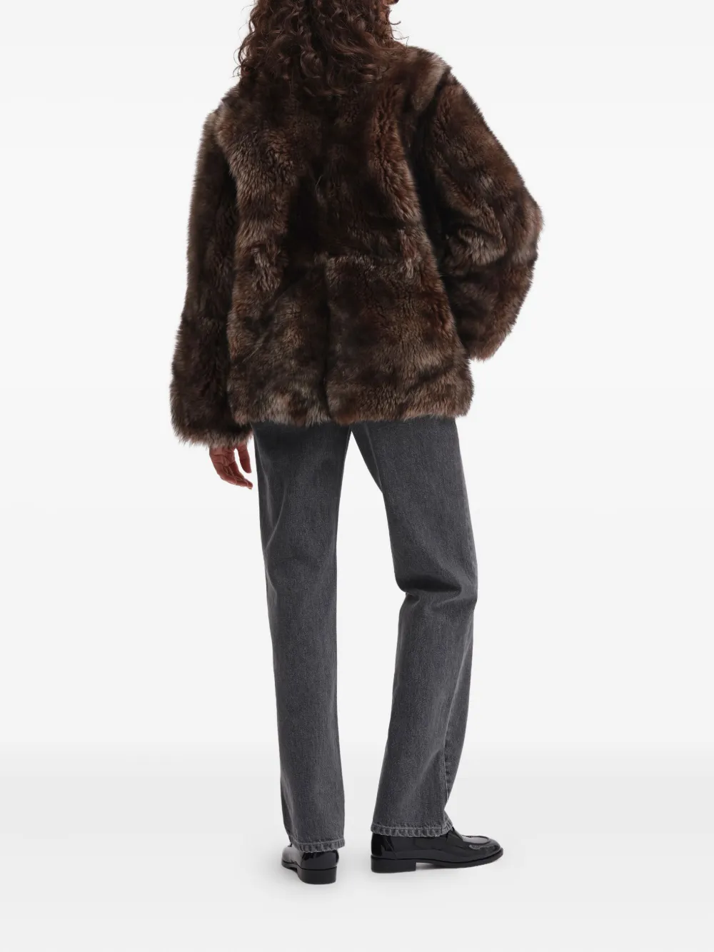 Remain Birger Christensen Shearling Jacket In Brown