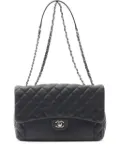 CHANEL Pre-Owned 2015-2016 CC Quilted Lambskin Single Flap shoulder bag - Black