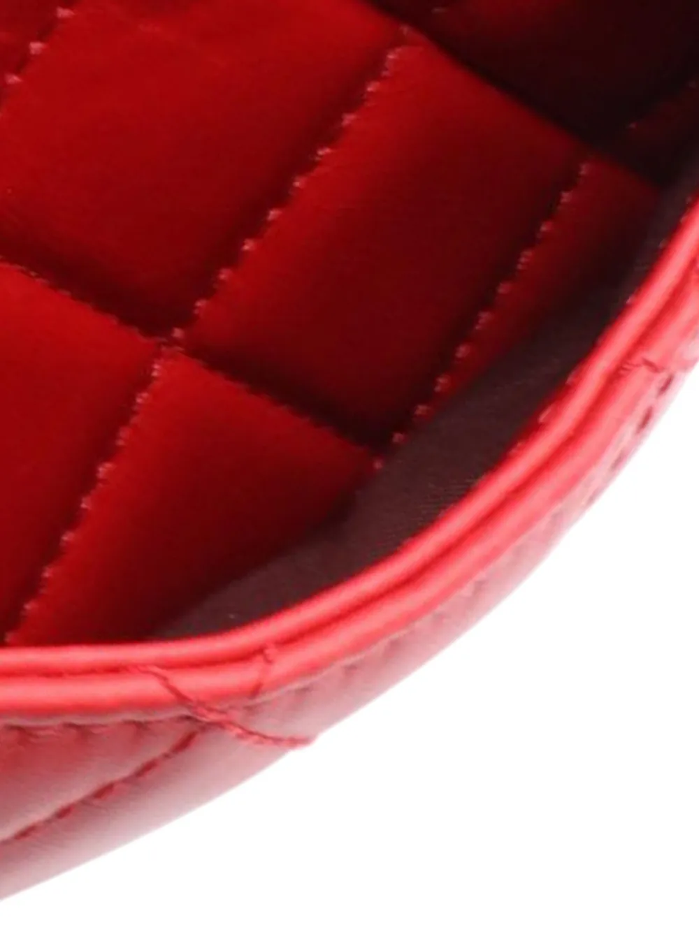 Pre-owned Chanel 2015-2016 Paris Salzburg Mini Quilted Glazed Calfskin And Felt Edelweiss Flower Flap Crossbody Bag In Red
