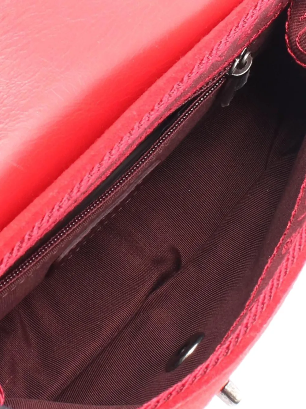 Pre-owned Chanel 2015-2016 Paris Salzburg Mini Quilted Glazed Calfskin And Felt Edelweiss Flower Flap Crossbody Bag In Red
