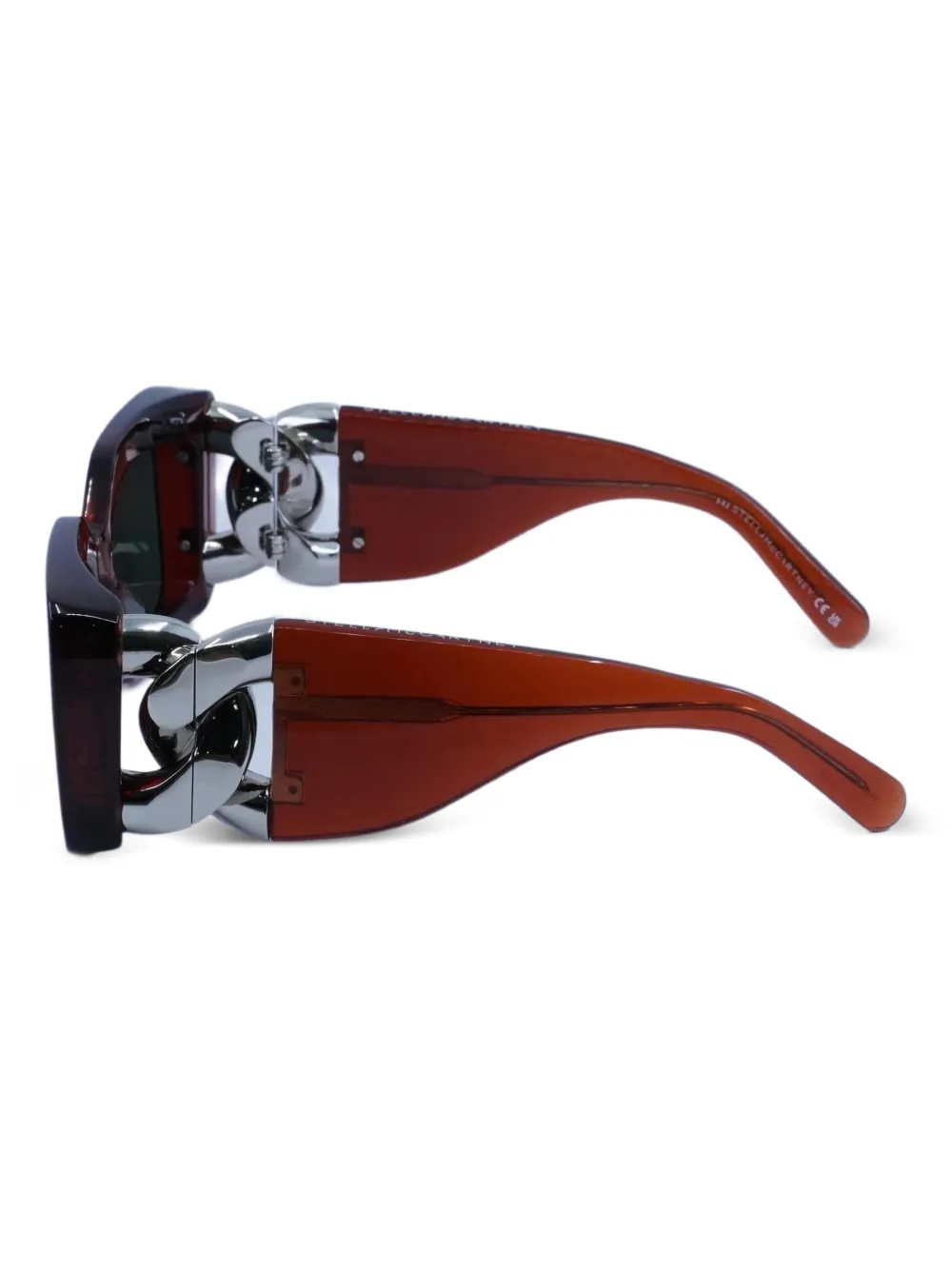 Stella McCartney Eyewear Zonnebril met vierkant montuur Rood