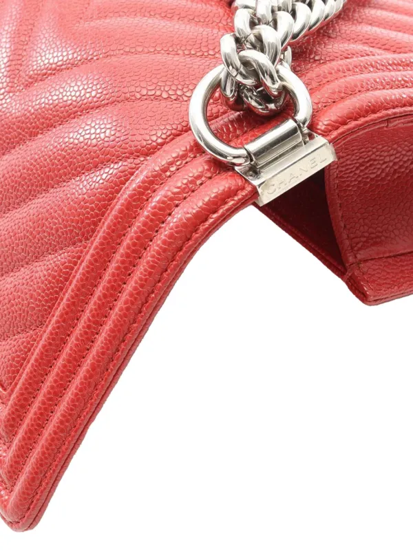 CHANEL Pre-Owned Bolsa Crossbody Boy Flap De Piel De Caviar 2019 Rojo  FARFETCH MX
