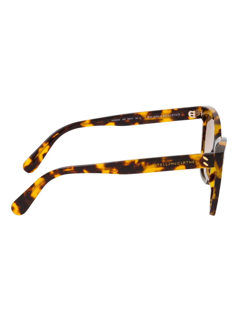Stella McCartney Eyewear Zonnebril met vierkant montuur Bruin
