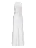 IL VOLO Erika belted halterneck dress - White