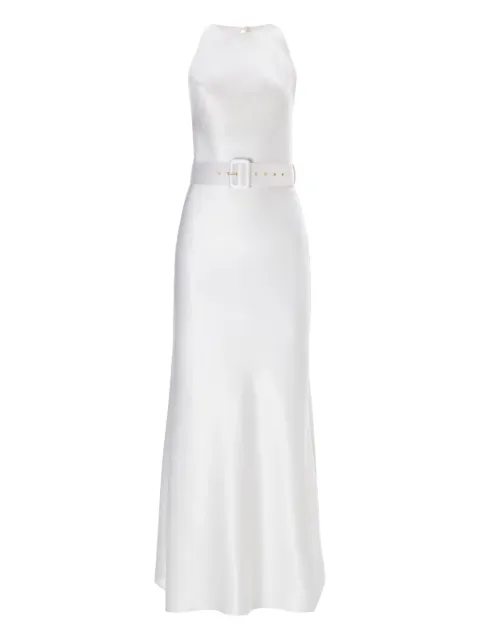 IL VOLO Erika belted halterneck dress