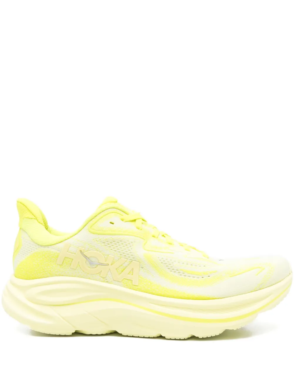 HOKA lace-up mesh trainers Yellow