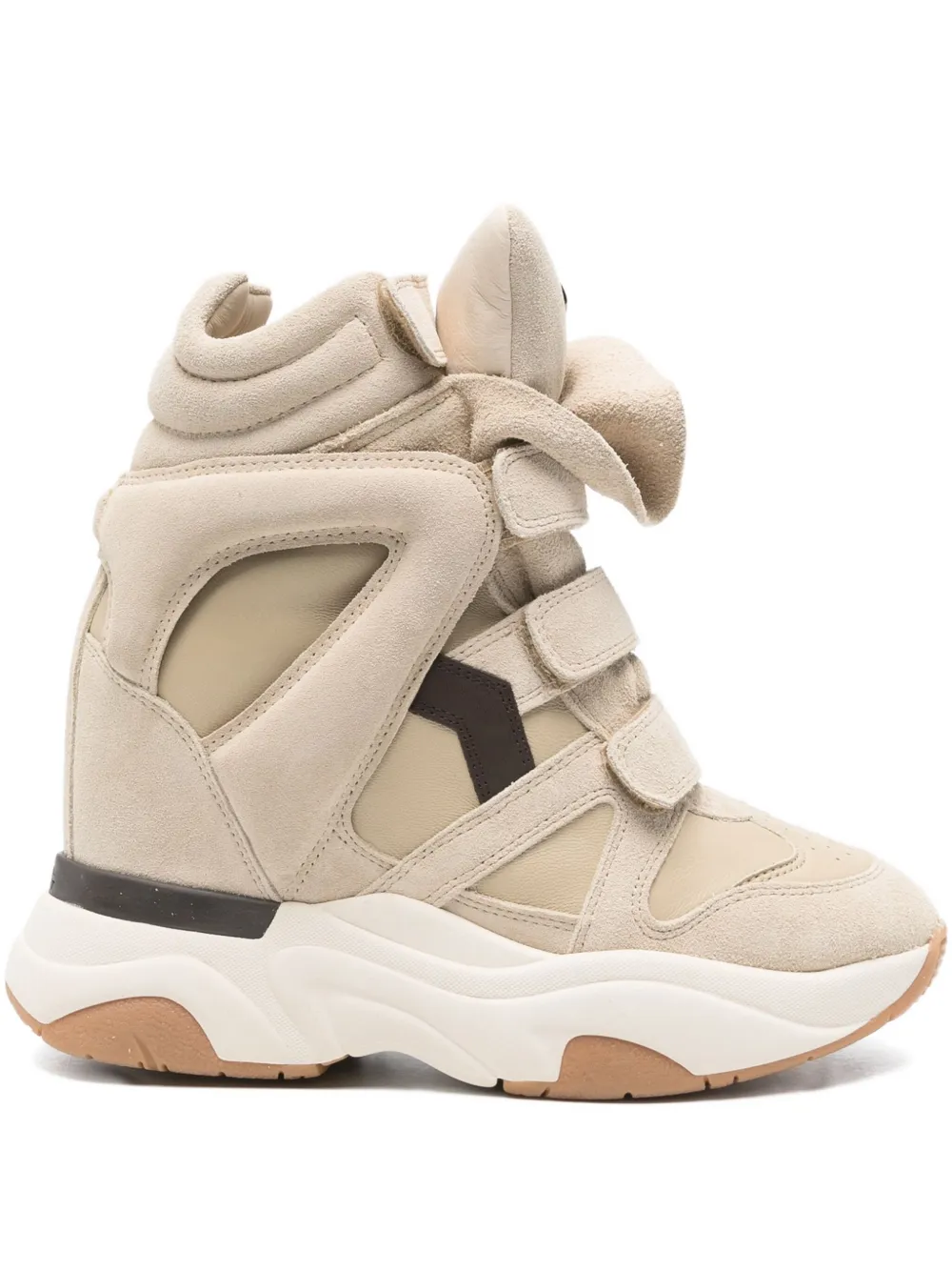 Isabel Marant Wedge-sole Strap Sneakers In Neutral