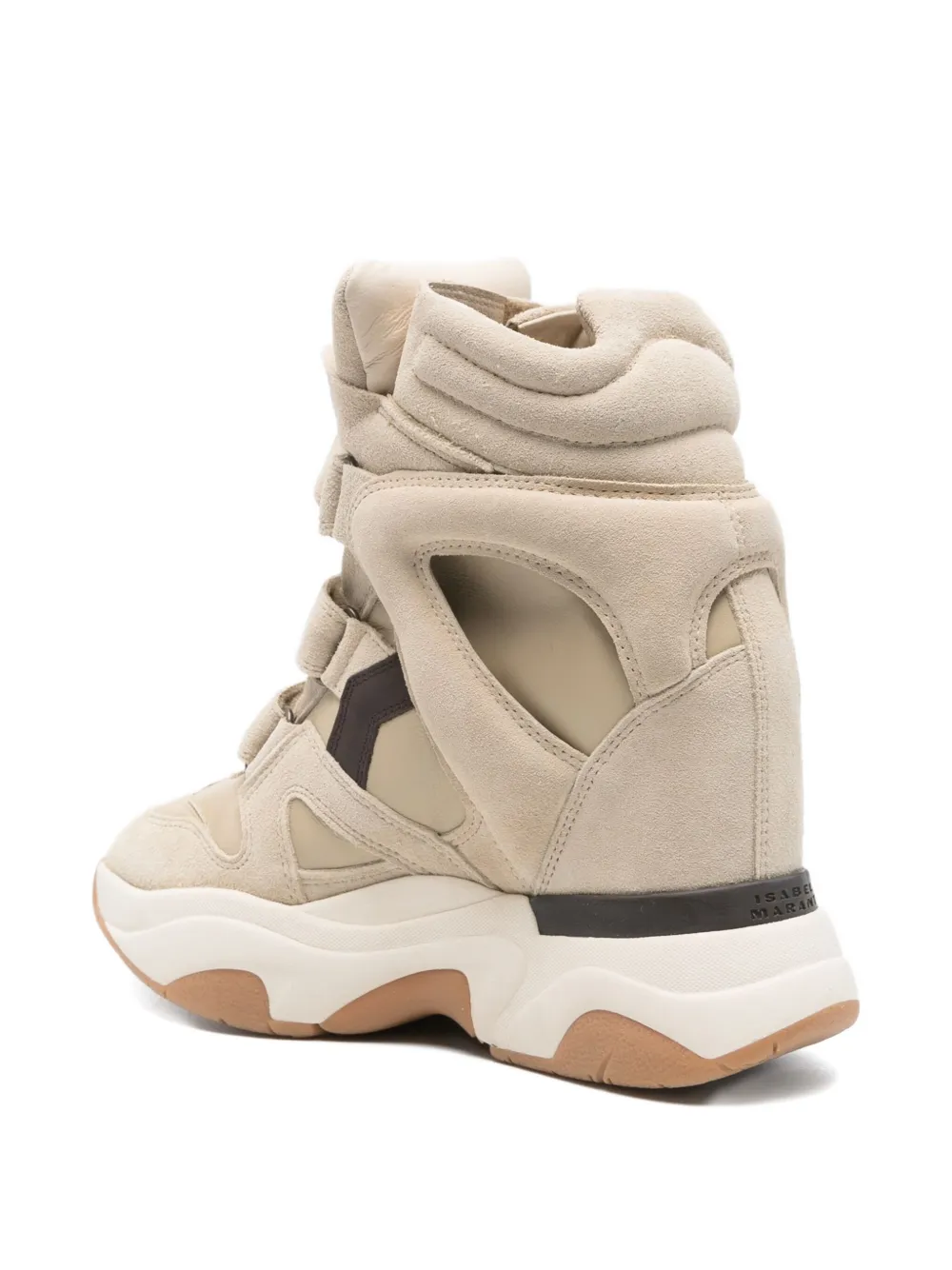 Isabel Marant Wedge-sole Strap Sneakers In Neutral