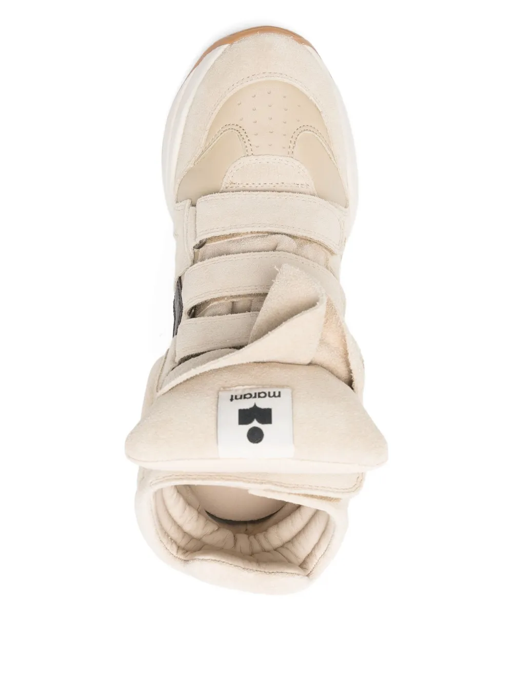 Isabel Marant Wedge-sole Strap Sneakers In Neutral