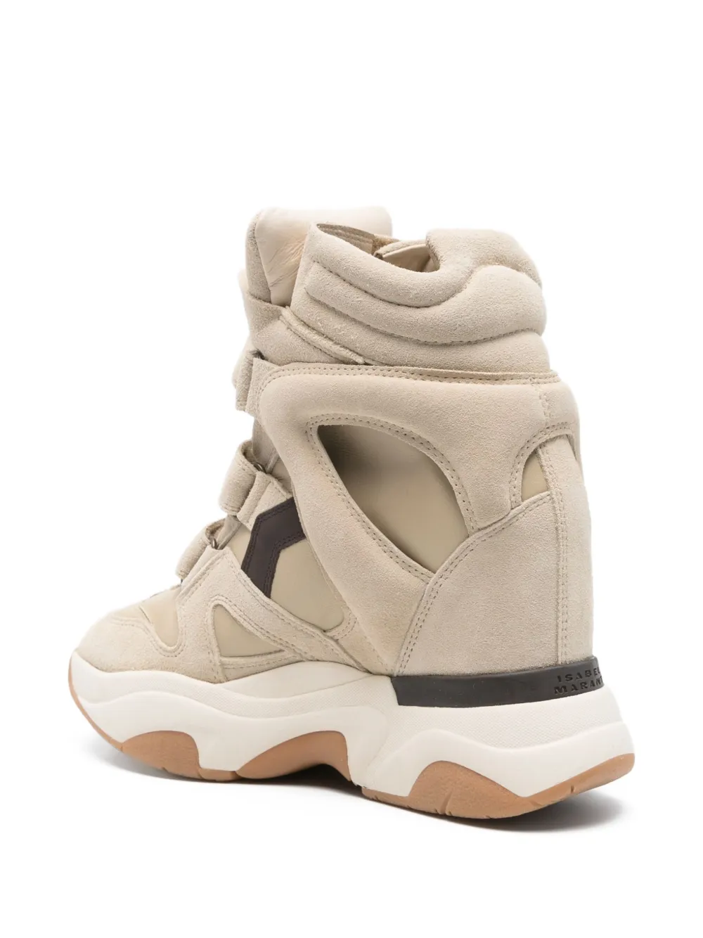 ISABEL MARANT wedge-sole strap sneakers Neutrals