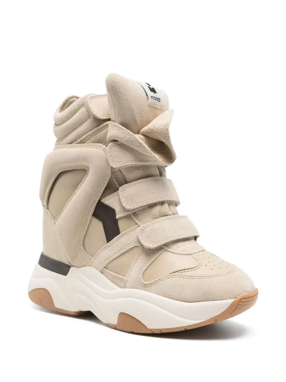 ISABEL MARANT Sneakers met sleehak en bandje - Beige