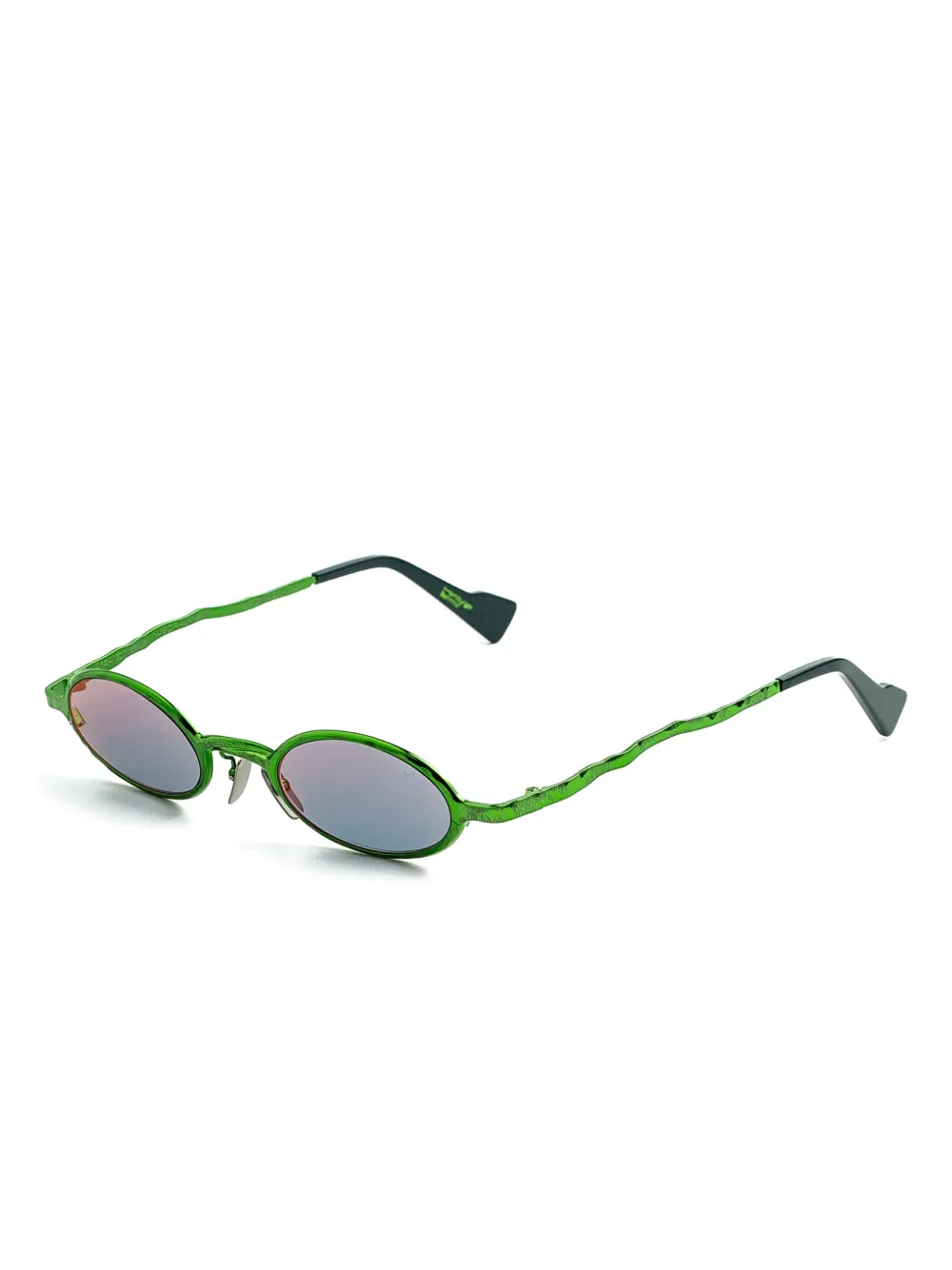 Kuboraum Z24 oval-frame sunglasses - Groen