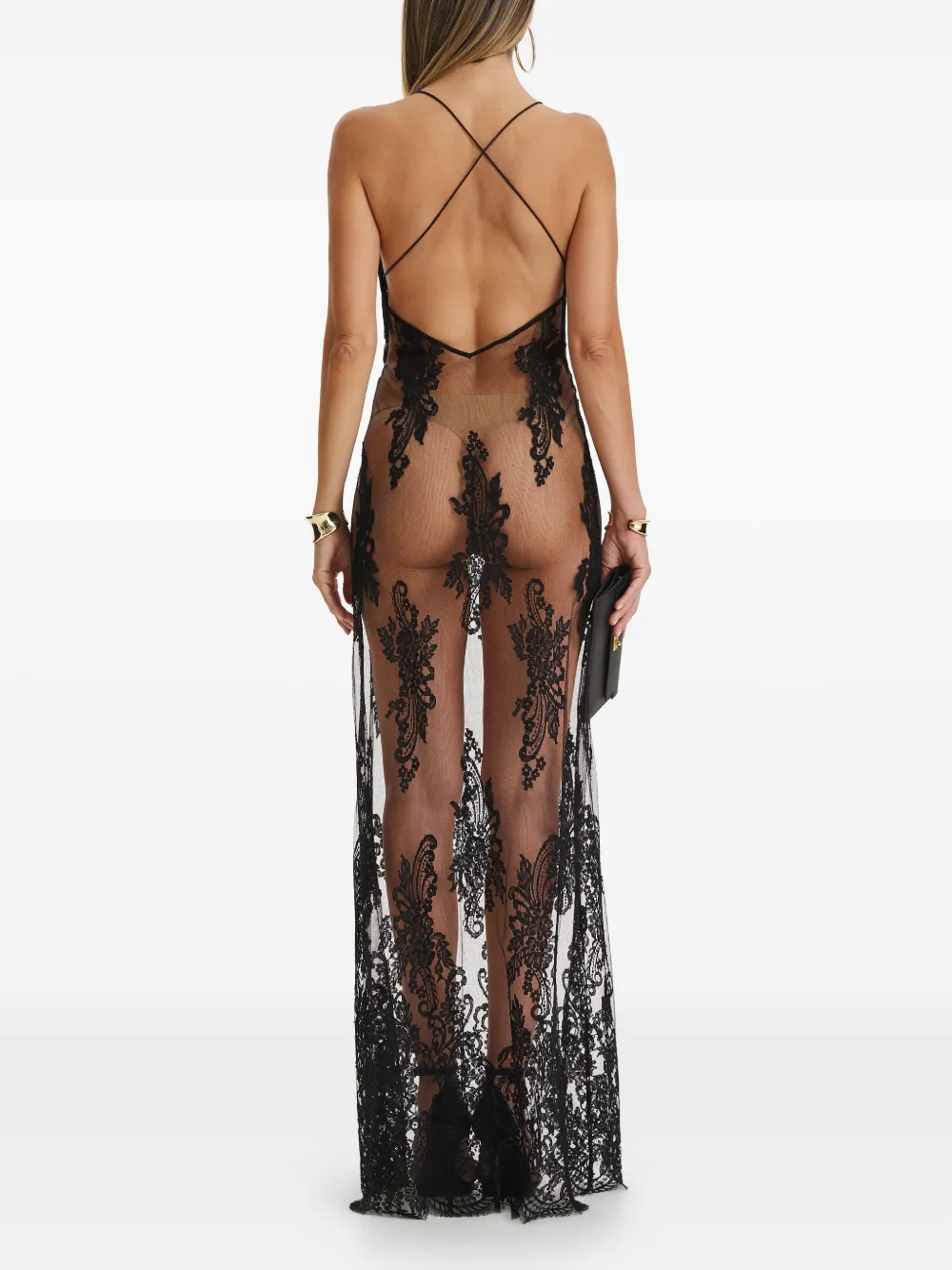 IL VOLO Naya sheer-lace Maxi Dress | Black | FARFETCH IL VOLO Naya sheer-lace Maxi Dress | Black | FARFETCH